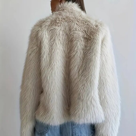 Fluffy Fuzzy Faux Fur Jacket - Picture 3 of 5